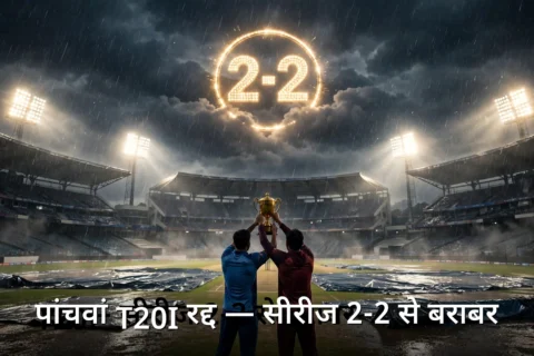 पांचवां T20I: बारिश ने धोया बेंगलुरु का निर्णायक मैच — मैच रद्द, सीरीज 2-2 से बराबर, ट्रॉफी साझा